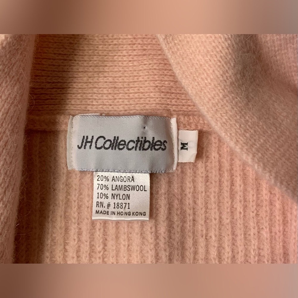 EUC Sweater Vest: Angora/Lambswool, Vintage 1980s, Dusty-Rose Pink - Picture 4 of 11